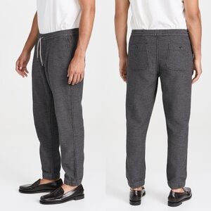 Taylor Stitch Apres Jogger Pants Mens XS charcoal Sashiko Organic Cotton Waffle